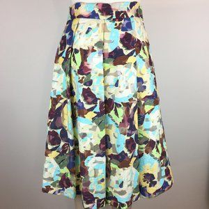 Zara Burnout Jacquard Pleated Skirt